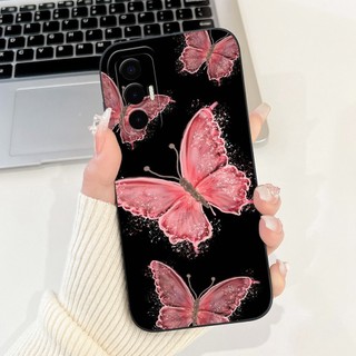 Vỏ Cho Tecno Pova 3 LF7n Vỏ Nơ Đáng Yêu Graffiti Mềm Silicon Lỏng Bảo Vệ Ống Kính Cho Tecno Pova3 2022 Ốp Lưng