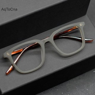 Aqtocna Thời Trang Vintage Mờ Vuông Kính Quang Học Đơn Giản Hợp Thời Trang Unisex Kính Mắt Dành Cho Nữ Văn Học Retro Matte Kính Mắt HGVN