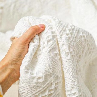 Khăn phủ sofa,Tấm trải ghế sofa cotton dệt 3D phong cách bắc Âu,Màu Sắc Đơn,Vải đàn hồi chống bụi chống trơn trượt