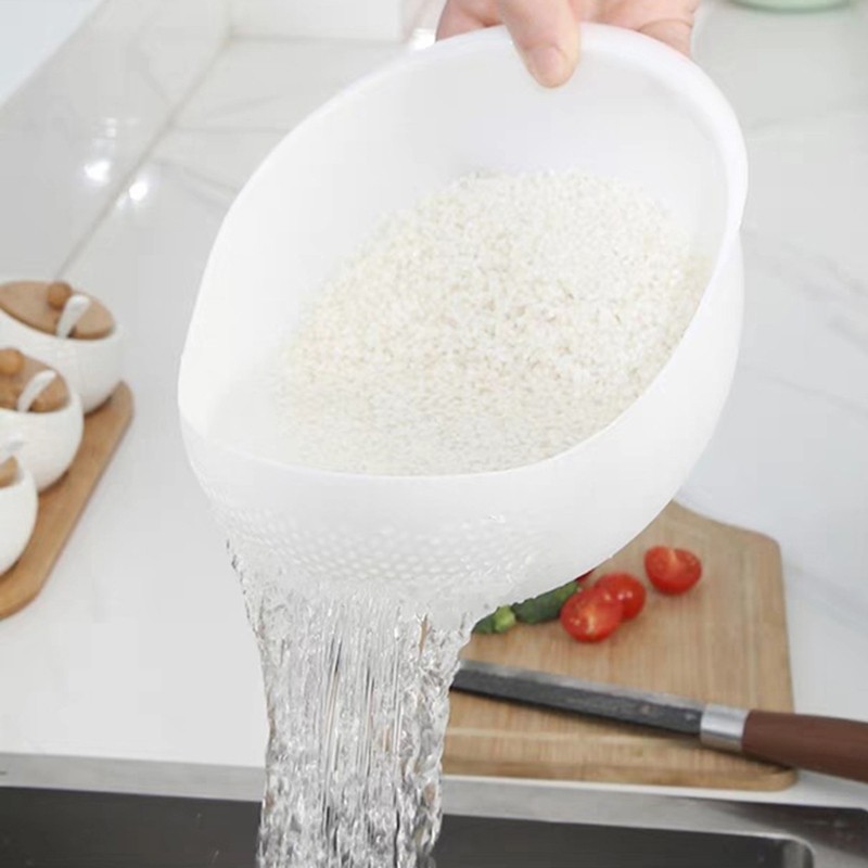 GOO Bát trái cây rau quả Nhà bếp Giặt giỏ thoát nước Bát cơm bằng nhựa