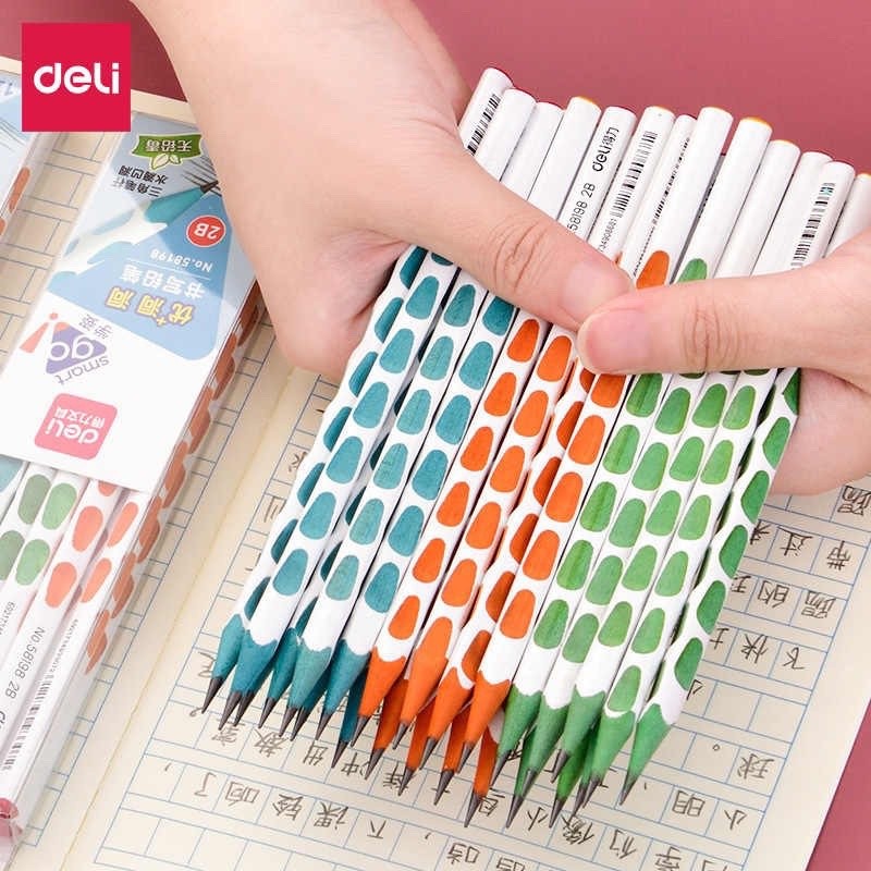[ 5 CÂY ] Bút chì định vị tay cầm cho bé tập viết 2B Deli.