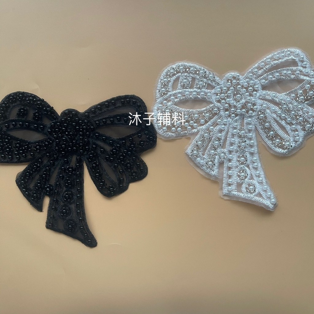 Thời trang mới công nghiệp nặng đính cườm nơ vải dán trang trí vá tự làm túi quần áo phù hợp tất cả các kết hợp phụ kiện mũ trợ cấp sửa chữa