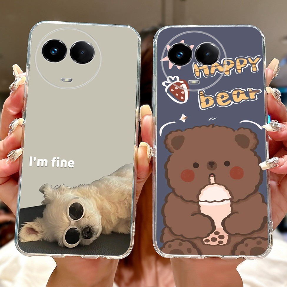 Dành Cho Realme V50 V50S Ốp lưng RMX3783 RMX3781 Ốp Lưng Realme V50 Ốp Lưng Trong Suốt Thẩm Mỹ Thời Trang Bướm Hoa Mèo Dễ Thương Tình Yêu Mềm TPU