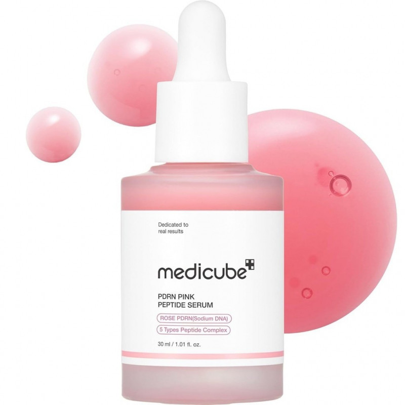 Serum peptide hồng Medicube PDRN 30ml, làm trắng da và loại bỏ vết thâm, tinh chất mặt KGGF
