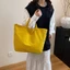 Túi Tote OLVIDO, Túi đeo vai mua sắm phong cách Hàn Quốc màu trơn, Trọng lượng nhẹ Túi đeo nách phù hợp với sức chứa lớn