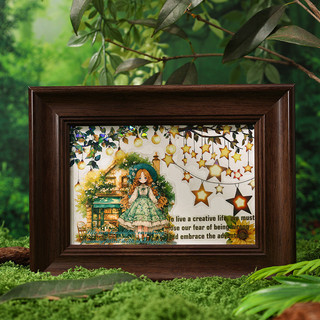 ENWEI 12 Chiếc [Đèn Biển Starlight Series] Laser Cảnh Quan Túi Xách Miếng Dán Gói Nhãn Dán PET Miếng Dán Giấy Thêu Sò Chất Liệu Sổ Lưu Niệm Bộ