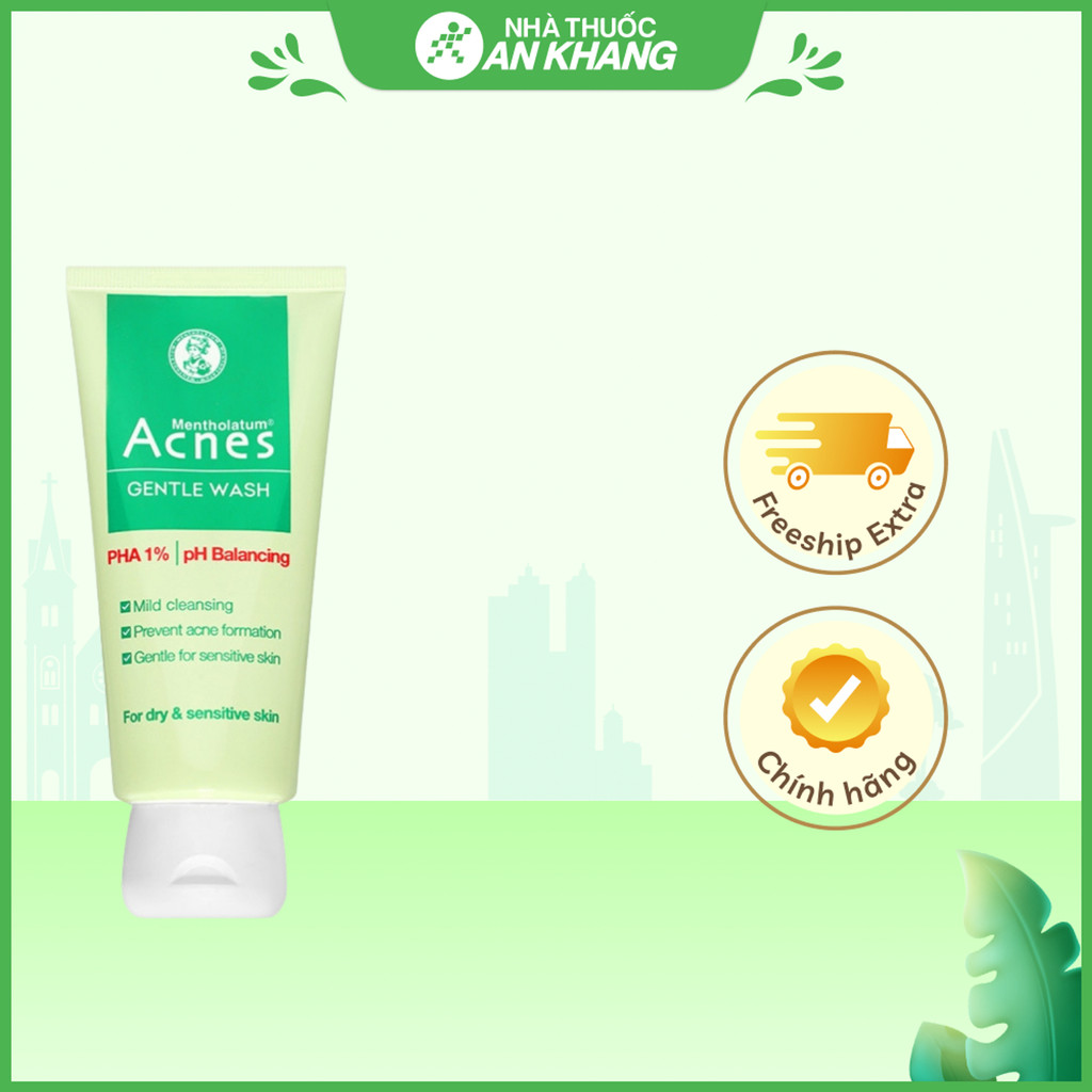 Gel Rửa Mặt Acnes Ngăn Ngừa Mụn Cho Da Khô & Da Nhạy Cảm Gentle Wash 100g