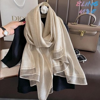 Mô Phỏng Lụa Dài Khăn Ấm Mỏng Điều Hòa Không Khí Khăn Choàng Tính Khí Thời Trang Khăn Trùm Đầu Hồi Giáo