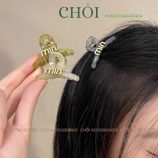 Set 2 kẹp tóc chéo đính charm chữ gọn gàng đáng yêu giúp tóc phồng K326 P2
