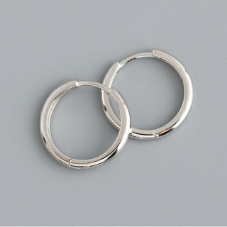 Bông Tai S925 Bạc Vòng 6-12mm Bông Tai Nữ Ngủ Không Loại Bỏ Hàn Quốc Đơn Giản Vòng Trơn Thanh Lịch Nhỏ Vòng Tai Kẹp Tai