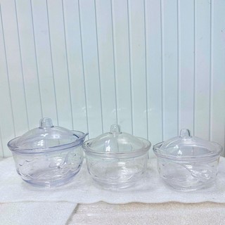 [Giá Xưởng] Hũ gia vị có nắp đậy và muỗng trong suốt đựng sa tế bàn quán ăn chất liệu nhựa