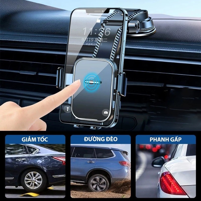 Giá đỡ điện thoại ô tô gắn,dạng thác nước không che tầm nhìn xoay 360 độ,Giá đỡ đa năng cho xe hơi