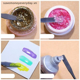 [savemoneyeveryday] Nail Art Eye Shadow Cream Stiring Rod Dụng cụ khuấy Gel kim loại không gỉ Thìa Pin Phụ kiện móng tay và sắc tố Dụng cụ trộn [vn]