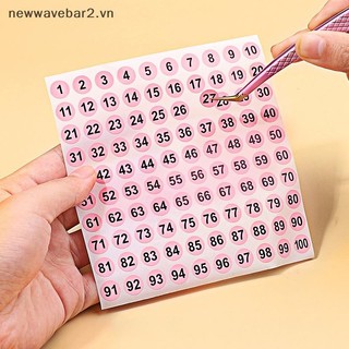 [Mới] 1 Tờ 1-100 Nhãn Dán Số Cho Sơn Móng Tay Màu Gel Đánh Dấu Đánh Dấu Đánh Số Nhãn Kỹ Thuật Số Dụng Cụ Làm Móng Tay.