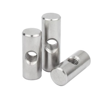 304 Chốt tròn bằng thép không gỉ, lỗ ngang, kết nối nhúng, đai ốc đầu búa, vít không tiêu chuẩn M4 M5 M6 M8 JK