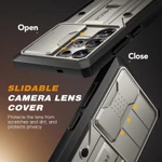 Ốp lưng TONGATE cho Samsung Galaxy S25 Ultra, [Vỏ Camera trượt tích hợp & Bảo vệ màn hình] [2 khung trước] Ốp điện thoại S25 Ultra chống sốc hạng nặng toàn thân có chân đế & đai — ảnh 3