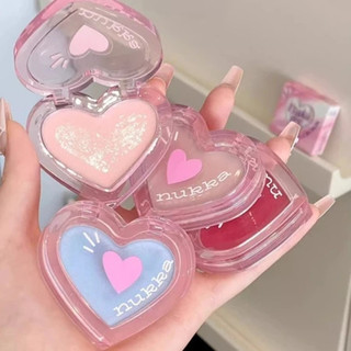 NUKKA Đèn Nước Blush Dán Mặt Làm Sáng Và Nhỏ Gọn Blush Highlight Tích Hợp Đèn Nước Da Đa Năng Dán Tự Nhiên Dưỡng Ẩm Mặt Nước Ánh Sáng Blush