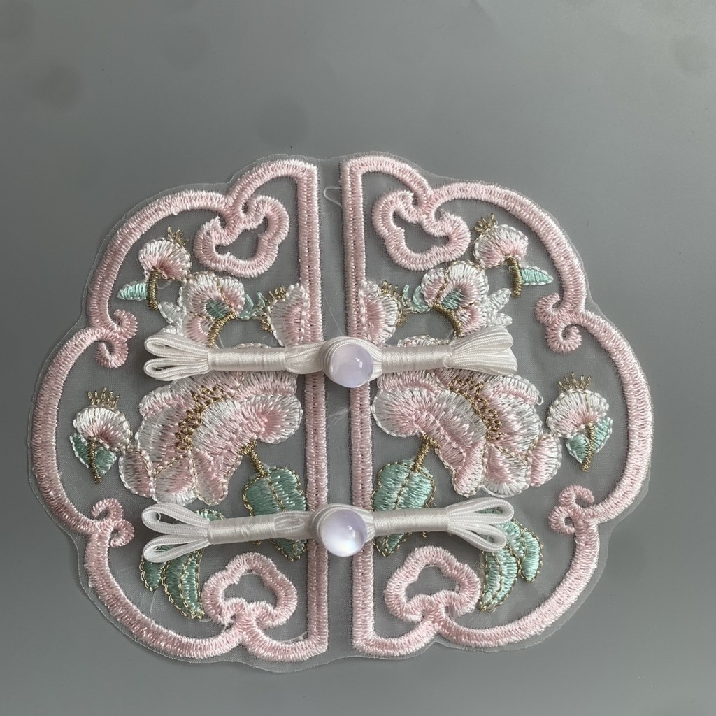 Quốc Gia Hợp Thời Trang Phong Cách Quốc Gia Khóa Đĩa Thêu Vải Miếng Dán Trung Quốc Tròn Phong Cách Trung Hoa Dân Tộc Hoa Văn Trang Trí Thêu Miếng Dán Thêu