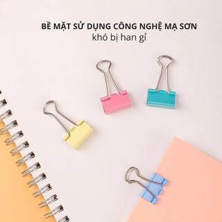 Set kẹp tài liệu giấy tờ văn phòng sắc màu kẹp bướm kẹp giấy size 15mm 19mm 25mm 32mm 41mm51mm văn phòng tiện lợi-SUNND