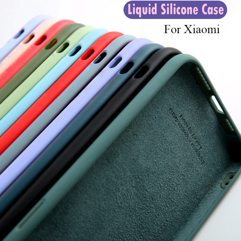 Ốp Silicon Lỏng Màu Trơn Cho Xiaomi 14T Pro Redmi 14C 13 4G Note 14 Pro Pro + Poco F5 F6 Pro Ốp Điện Thoại Sang Trọng Màu Kẹo Mềm TPU Chống Sốc Ốp Lưng