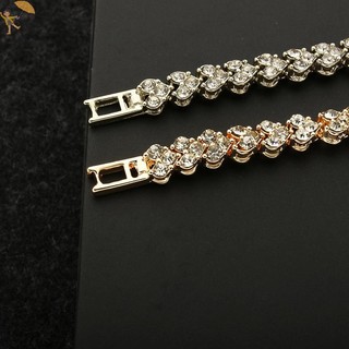 [GOU] Vòng tay pha lê hình trái tim Vòng tay nữ Charm Cuff Bangle Trang sức VN