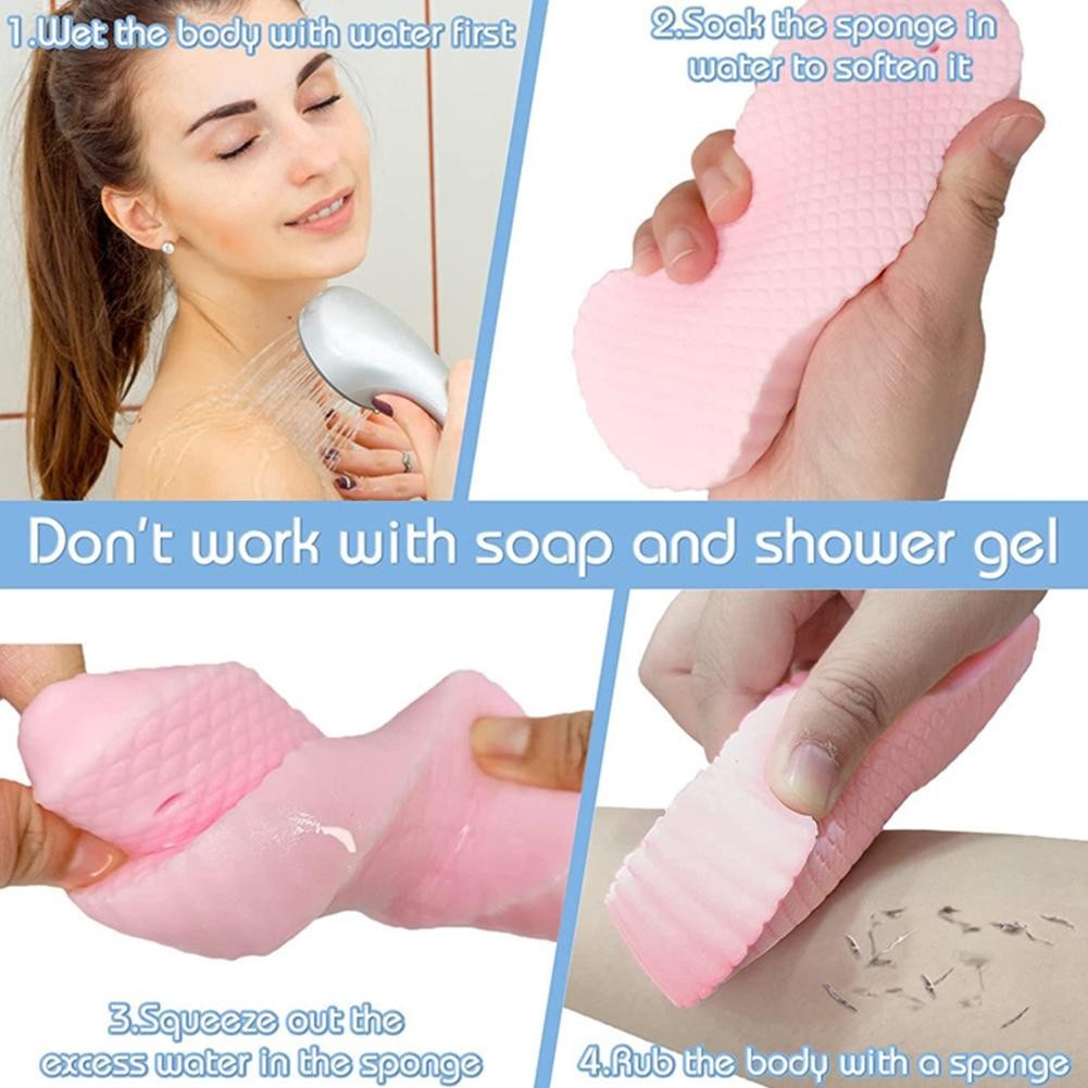 Learnever Esponja Tẩy Tế Bào Chết Mềm Xốp Body Scrubber Tắm Tẩy Tế Bào Chết Bọt Biển Tắm Da Body Scrub K0s2