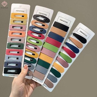 10 Kẹp Tóc Đơn Giản Mờ Hình Chữ Nhật, Vuông, Bầu Dục Cho Bé Gái