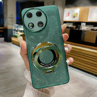 Vỏ lấp lánh Gradient cho Tecno Camon 30 S Pro 30S 4G 5G 2024 Vỏ điện thoại trong suốt có giá đỡ nhẫn Vỏ mềm silicon cho TecnoCamon30 Camon30S 30SPro 30S Ốp lưng mỏng TPU