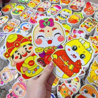 Bao lì xì Chibi hình Tết 2026, Labubu hot hit có phản quang