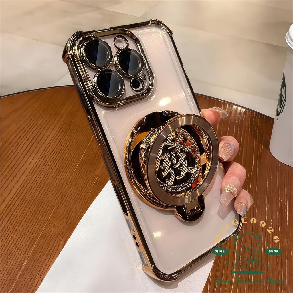 Năm Mới Của Sự Giàu Có Nam Châm Chính Mình Ốp Lưng Điện Thoại iphone16 Pro Max 15 14 13 12 11 Vỏ Cho iPhone Vỏ Silicon Mềm TPU Chống Sốc
