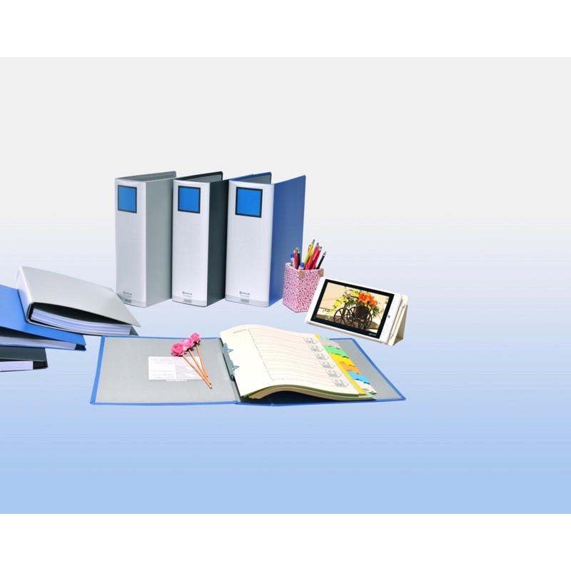 File bìa còng ống King Jim 1478GSV A4 nhiều cỡ. -