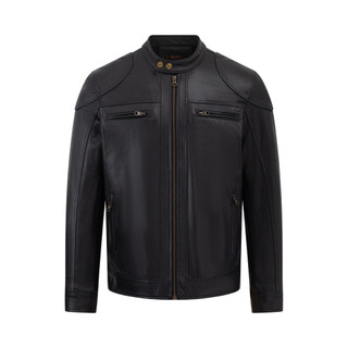 Áo da dê nam Racer FTT Leather 2 khoá phối viền ngang ngực đắp vai AD318D