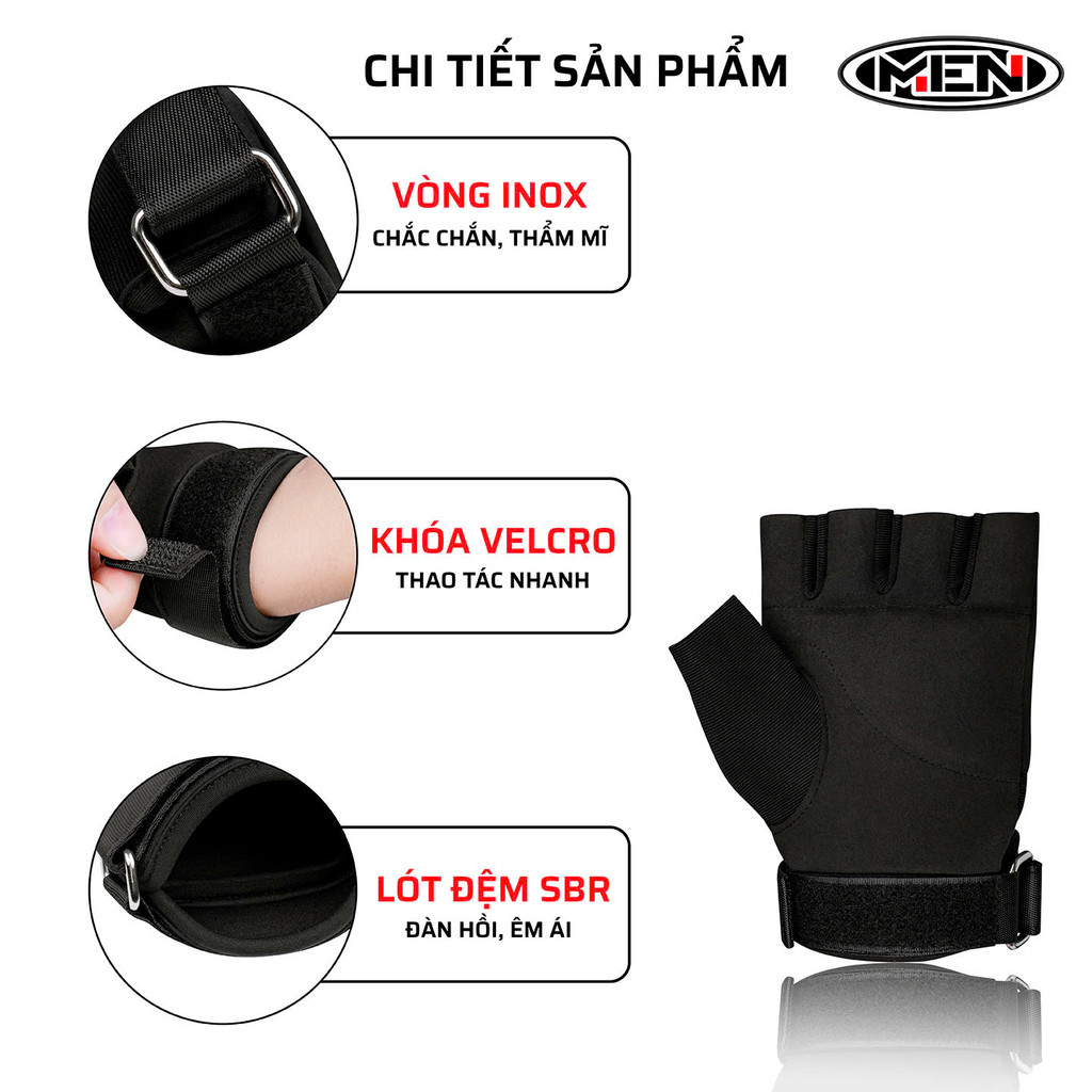 Găng tay Men Z5-Z1 xe máy môto ngắn hở ngón nam nữ chống trượt [GIÁ CỰC SỐC]