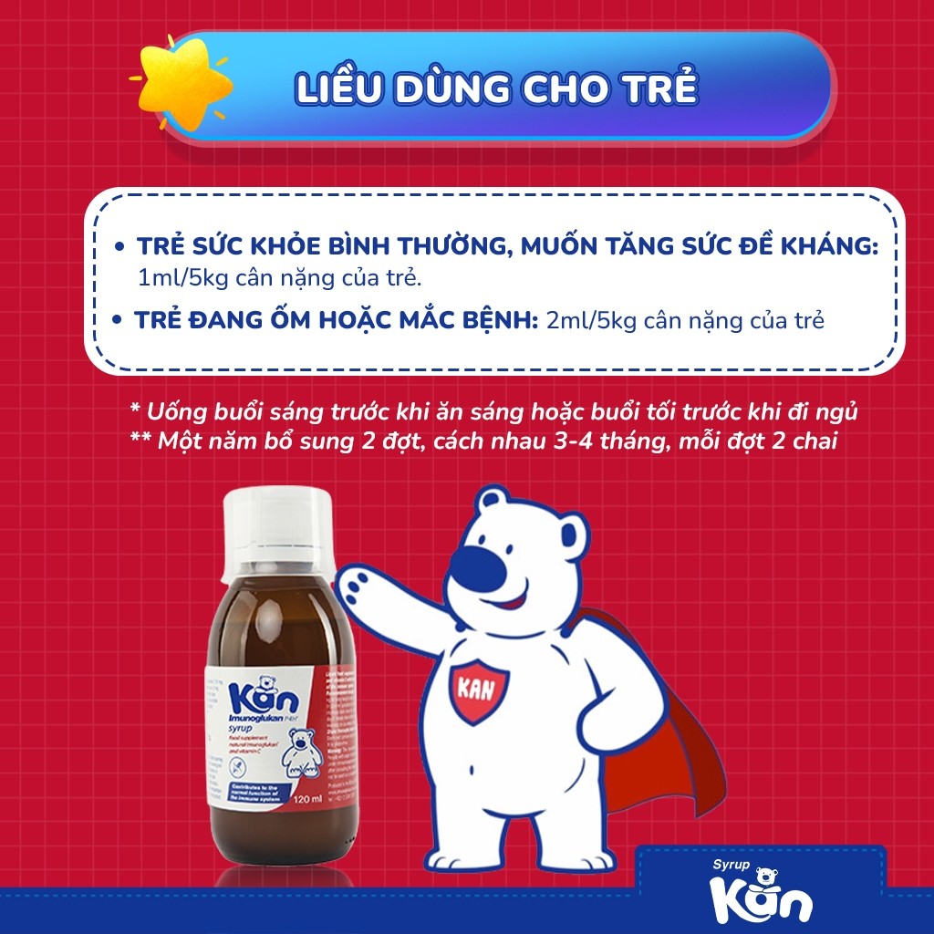 Ảnh Combo 2 Siro Kan ImunoGlukan hỗ trợ miễn dịch nâng cao sức đề kháng cho bé - chai 120ml 4