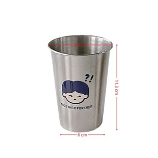 Hộp đựng bàn chải đánh răng CLEARLINE, Cốc uống nước bằng thép không gỉ 500ml, Cốc cắm trại bền bỉ không thể phá vỡ cho bé gái