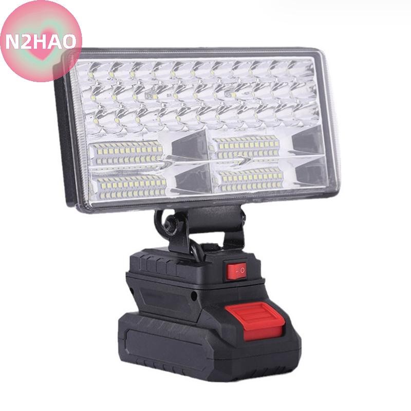 N2hao Cho 18V Pin Li-ion Đèn LED Làm Việc 3 / 4 Inch Đèn Pin Di Động Khẩn Cấp Đèn Pha Cắm Trại n