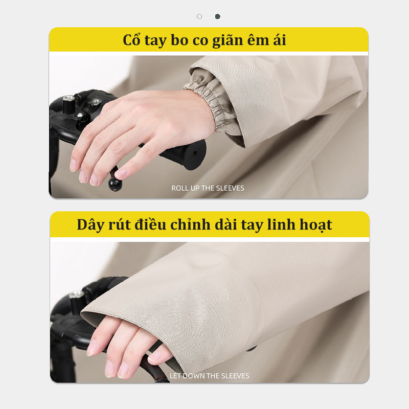 Áo mưa xe máy,Áo mưa Dày Dặn Che Phủ Toàn Thân kèm kính chắn mưa,Thiết kế cực dày