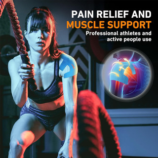 10 Băng dán thể thao Kinesiology cắt sẵn vai - Không thấm nước & thoáng khí, co giãn hỗ trợ giảm đau