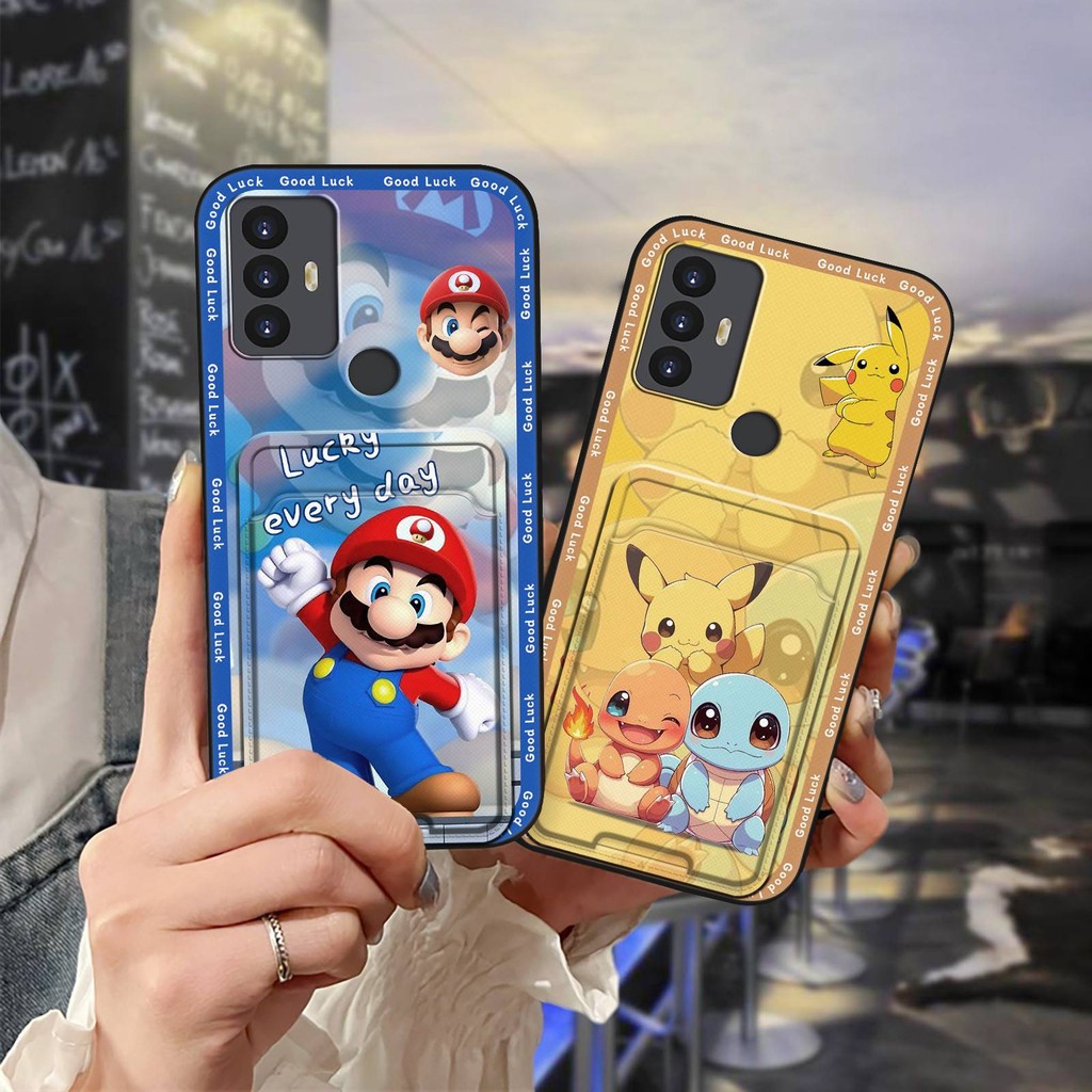 Bao Bọc Toàn Bộ Vỏ Điện Thoại Cho TCL 30SE / 30E / 306 / 305 / Sharp Aquos V6 / V6 Plus Thiết Kế Thời Trang Tay Thẻ Chống Bụi Bẩn Silicon Hoạt Hình Graffiti Vỏ Mềm Chống Sốc Chống Bụi Dễ Thương