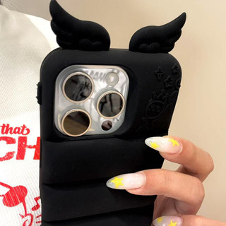 Ốp điện thoại túi khí cánh thiên thần ba chiều tiên tiến cho iPhone16 15 14 13 Pro Max bảo vệ camera chống sốc chống rơi mặt sau mềm