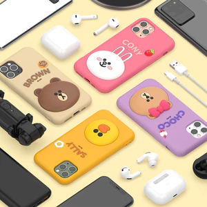 Ốp điện thoại Line Friends iPhone 16 Vỏ bảo vệ thân thiện với da bằng silicon 15 Promax Gấu nâu IP14 / 13PM Vỏ bảo vệ chống sốc mềm trọn gói