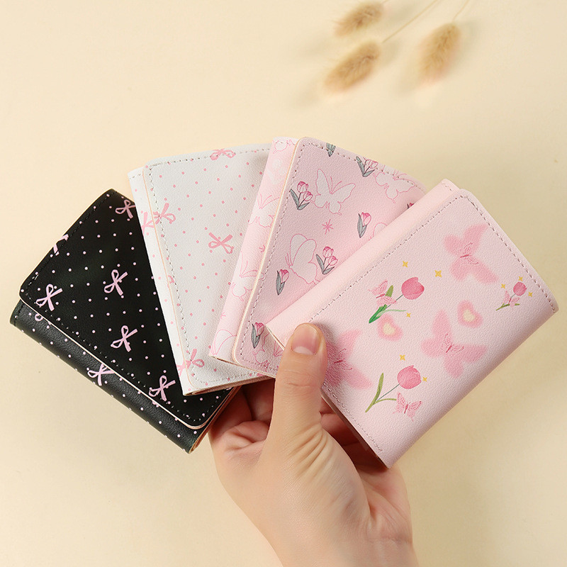 Ví Da Nữ Hot Hàn Quốc Ngắn Nhỏ T Đa Chức Năng Thích