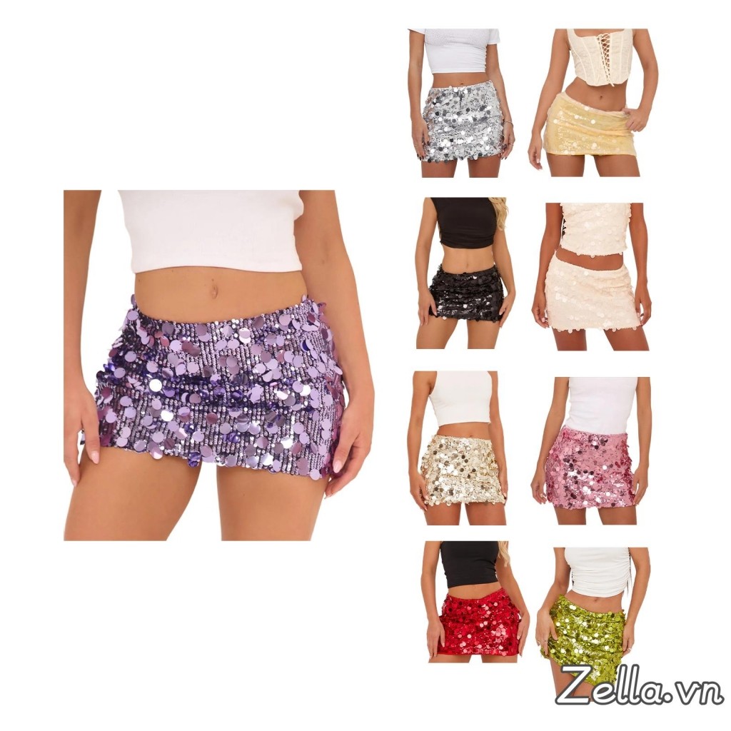 Váy Mini Sequin lấp lánh dành cho nữ Váy ngắn ôm vừa vặn cho bữa tiệc