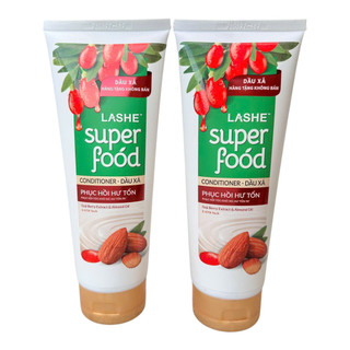 Combo 2 Tuýp Dầu Xả LASHE SUPERFOOD Phục Hồi Hư Tổn 150g/tuýp (Hàng khuyến mãi)