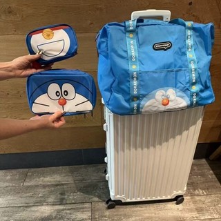 Phim hoạt hình dễ thương Blue Fat Series Túi du lịch dung tích lớn có thể gập lại