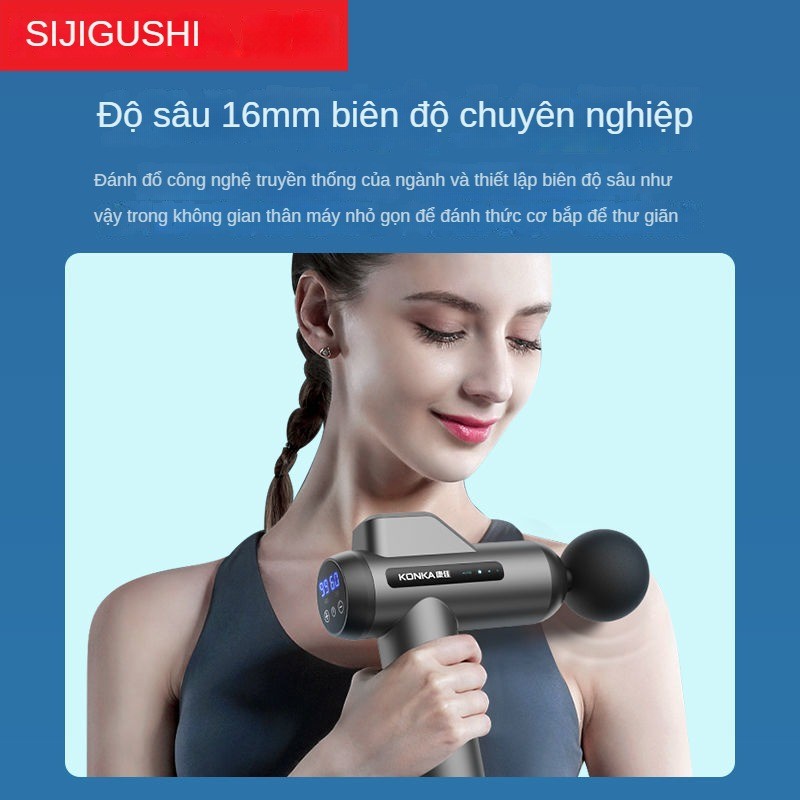 Mới Fascia Gun Mini Đa Tốc Độ Massage Súng Thư Giãn Cơ Điện Thông Minh Màn Hình LCD Cổ Khẩu Trang Súng