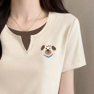 【Hạn giờ】Sáng Tạo Size Lớn MM Giả Hai Mảnh Áo Thun Thời Trang Thoải Mái Tay Ngắn Top