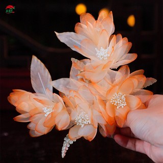 Tóc Barrettes với Hoa Cam Trang Trí Tính Khí Ổn Định Cầm Đầu Cho Áo Váy Kiểu Tóc Dụng Cụ Làm