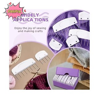 Bộ chặn đan PNPIA 20 chiếc Lược và chốt chặn đan bằng thép không gỉ với 2 kích cỡ khác nhau cho đồ dùng đan móc DIY Boutique