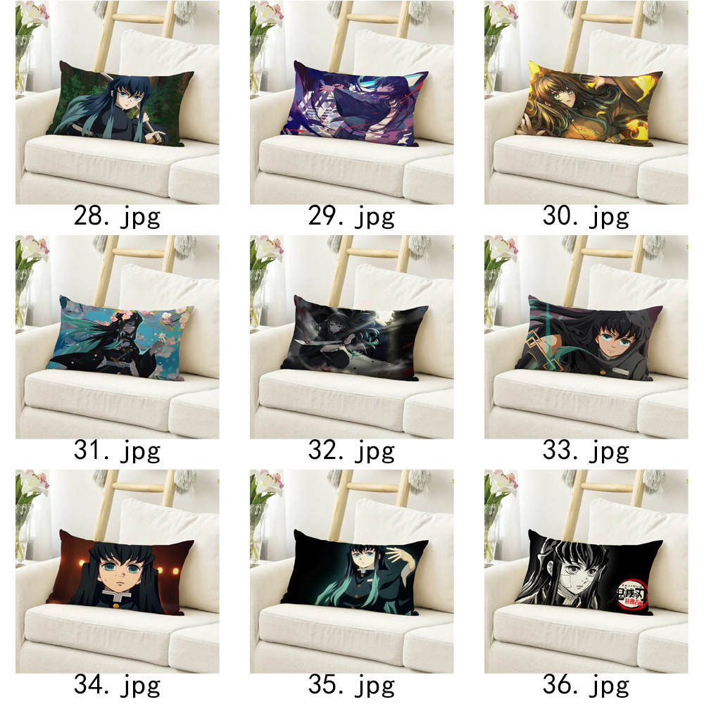 Vỏ gối hình chữ nhật Muichiro Tokito Vỏ gối Polyester in một mặt (Không có lõi)